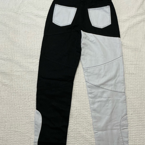 Fashion Nova Black and White Straight Leg Pants - Picture 2 of 4